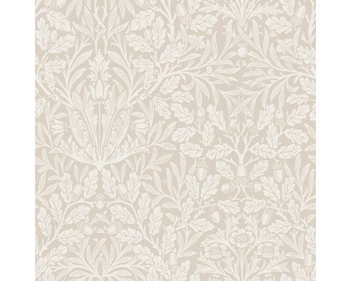 Behang met eikenbladeren en eikelmotief