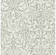 Behang met eikenbladmotief