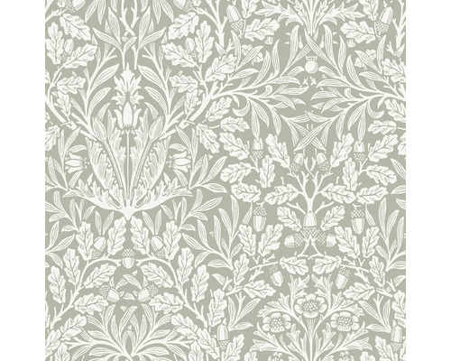 Behang met eikenbladmotief