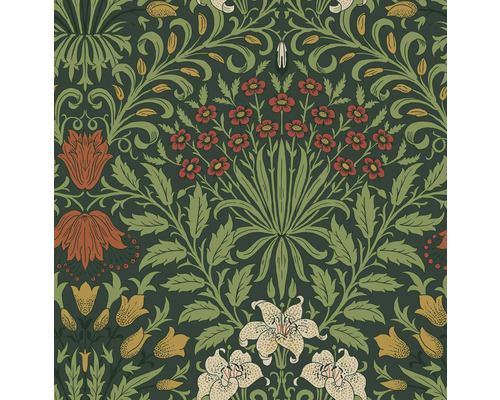 Detailweergave van een behang met bloemmotief