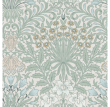 Bloemenbehang met bloemmotieven en bladeren