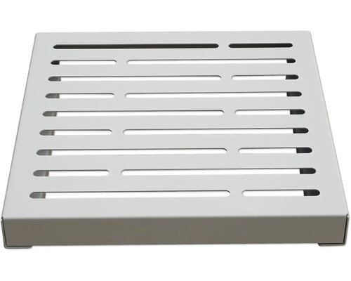 Vierkante doucheplank met sleuven.