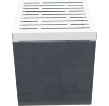 Kubusvormige plantenbak met drainagegaten