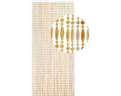 Decoratief kralengordijn met gouden en zilveren accenten