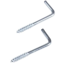 Twee metalen schroefhaken