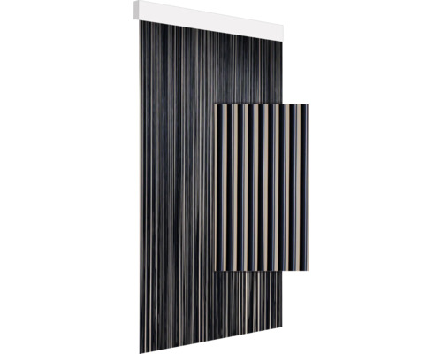 DEGOR Deurgordijn Art 91 90x195 cm grijs Lamellen gordijn met smalle strepen