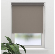 Grijs rolgordijn op raam voor schaduw