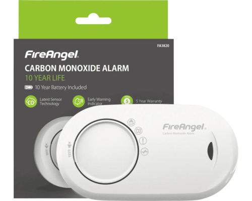 FireAngel koolmonoxidemelder met een levensduur van tien jaar