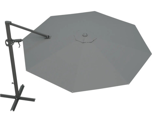 Vrijhangende parasol met metalen frame en stoffen bekleding
