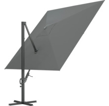 Vrijhangende parasol met vierkant scherm en slinger mechanisme