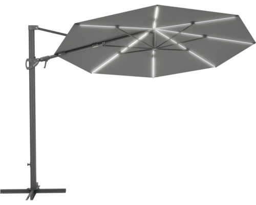 Vrijhangende parasol met ledverlichting