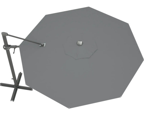 Grijze zweefparasol met voet