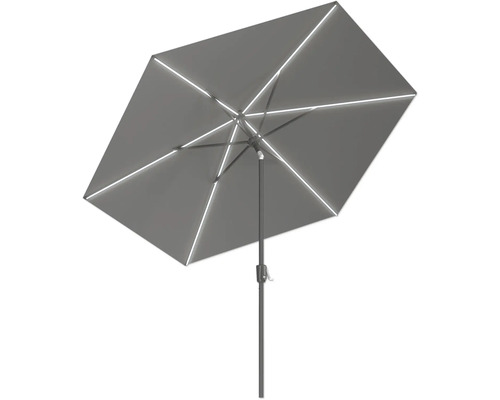 Grijze parasol met ledverlichting