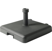 Vierkante parasolvoet van kunststof met buisbevestiging voor het bevestigen van de parasol