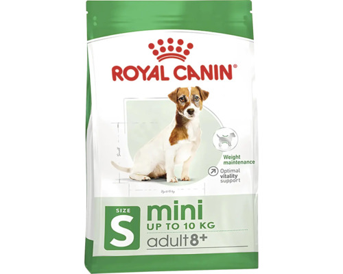 Royal Canin Mini Adult 8+ droog hondenvoer, geschikt voor kleine honden tot 10 kilogram voor gewichtsbehoud en ondersteuning van de vitaliteit