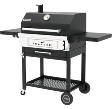 Houtskoolbarbecue met opbergruimtes en wagen