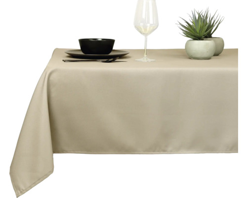 UNIQUE LIVING Tafelkleed Levi grijs 150x200 cm Tafel met tafelkleed, servies, glas en decoratie
