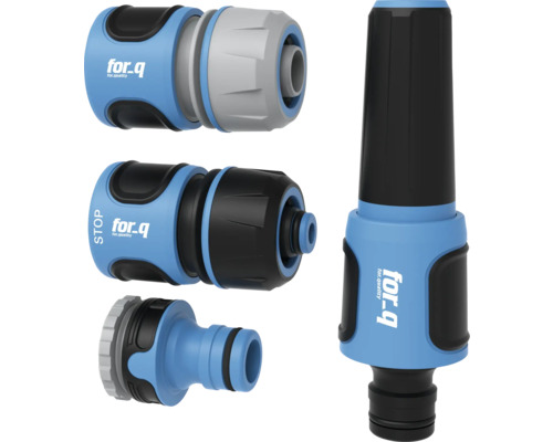 FOR_Q Starterset High Flow 3/4" for_q Tuinslangkoppelingsset met spuit