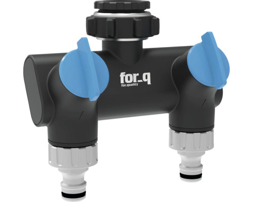 for_q waterverdeler met twee uitgangen voor de tuin
