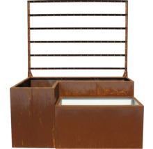 Metalen plantenbak met klimrek