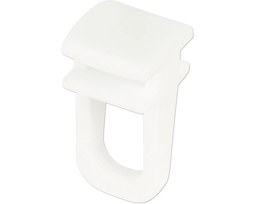 INTENSIONS Prof rail gordijnrunners wit 20 stuks Kunststof bevestigingsclip