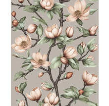 Behang met magnolia bloemen en takken
