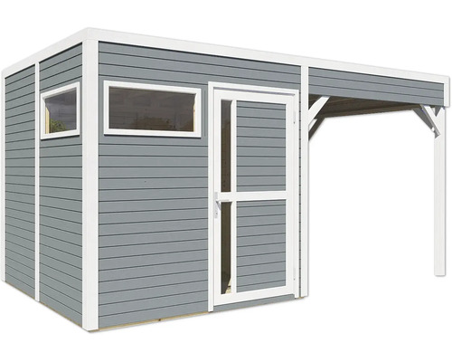 Tuinhuis met deur, ramen en afdak