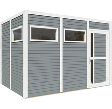 Houten tuinhuis met deur en ramen