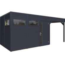 Tuinhuis met overkapping, ramen en deur
