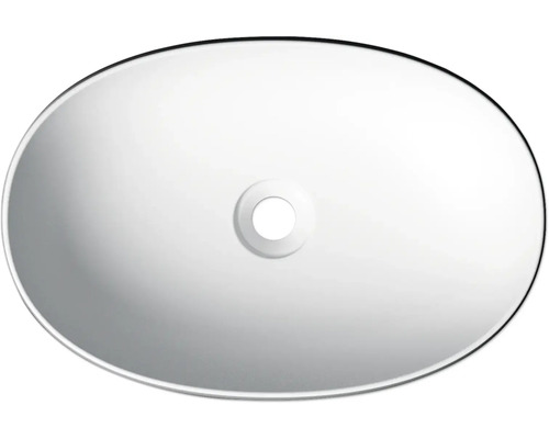 Ovale waskom van sanitair keramiek