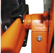 Detailweergave van een werkplaatsapparaat met schroeven en bouten