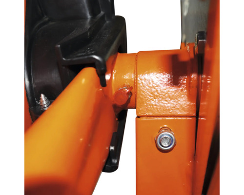 Detailweergave van een werkplaatsapparaat met schroeven en bouten