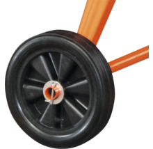 Wiel van een bouwapparaat