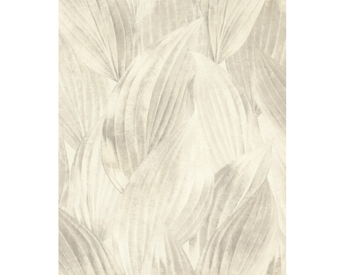 Behang met bladmotief