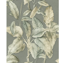 Close-up van een bedrukt behang met plantmotieven