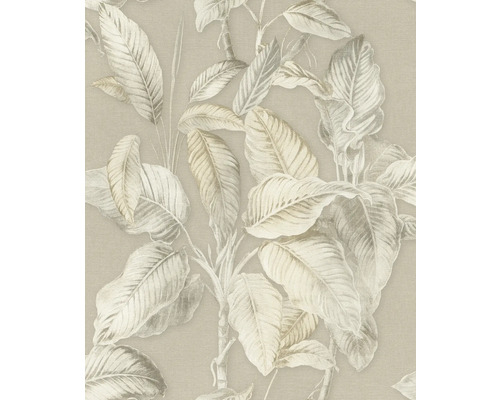 Behang met plantenmotief