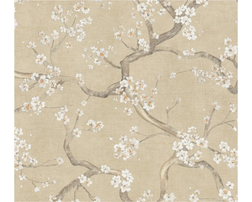 Behang met bloeiende takken patroon