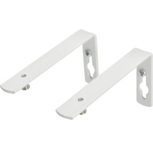 Twee stalen plankdragers