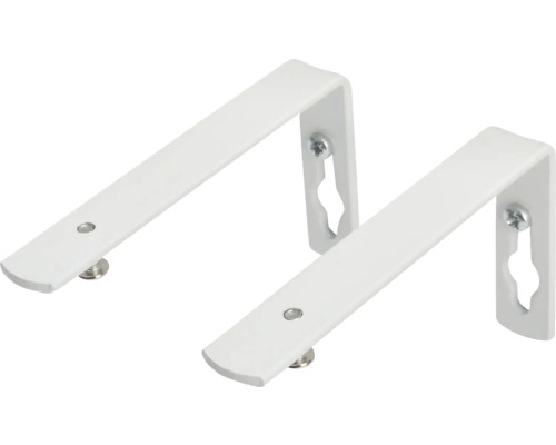 Twee stalen plankdragers