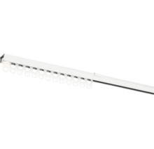 Gordijnrail met gordijnrolletjes