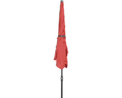 Gesloten parasol met zwart frame