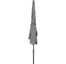 Gesloten parasol met stoffen bekleding en mast