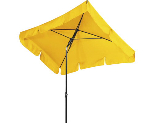 Gele tu parasol met zwart frame