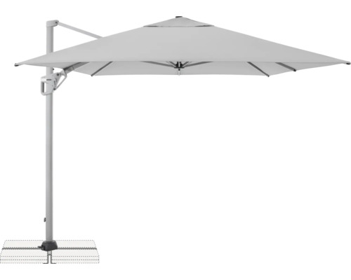 Vrijstaande parasol met voet voor buiten