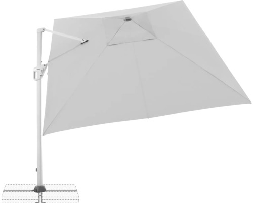 Vrijhangende parasol met voet voor buiten