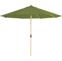 Tuinparasol met houten steel en groene bekleding