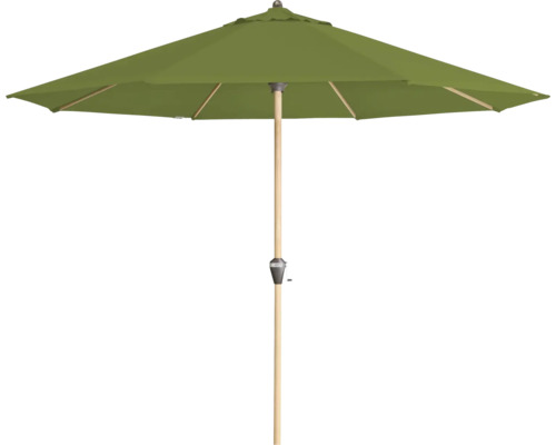 Tuinparasol met houten steel en groene bekleding