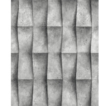 Grijs reliëfbehang met betonlook