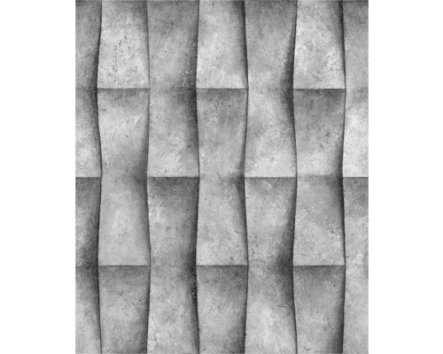 Grijs reliëfbehang met betonlook