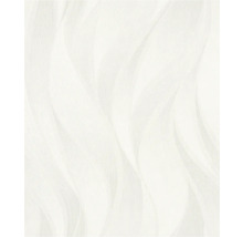 Wit behang met golvend lijnenpatroon
